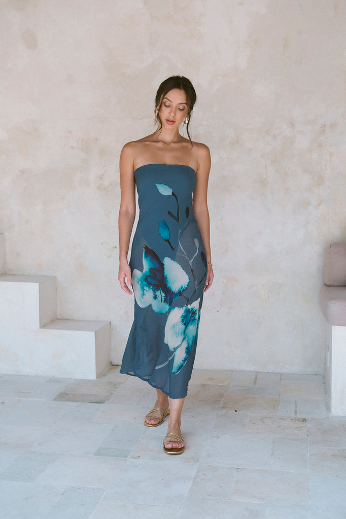 tube maxi dress BDG Ivy Strapless Daily look RUFFLE TUBE MAXI DRESS |