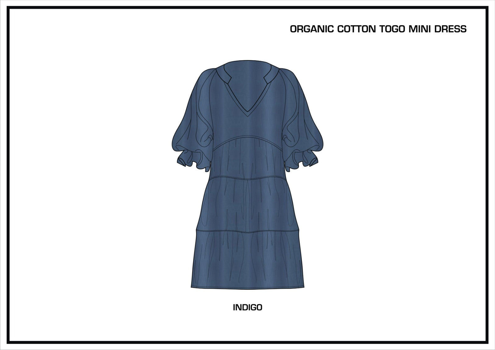 Organic Cotton Togo Mini Dress Indigo / Medium Organic Cotton Togo Mini Dress Indigo / Medium