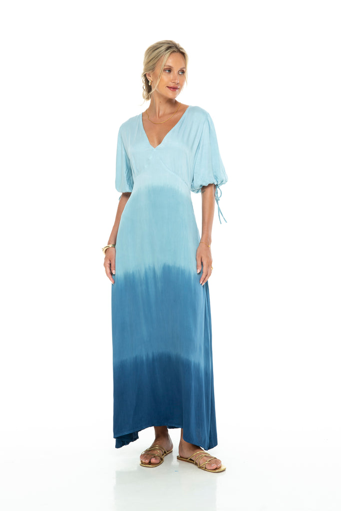 Dip Dye Amor Maxi Dress Indigo / X-Small Dip Dye Amor Maxi Dress Indigo / X-Small