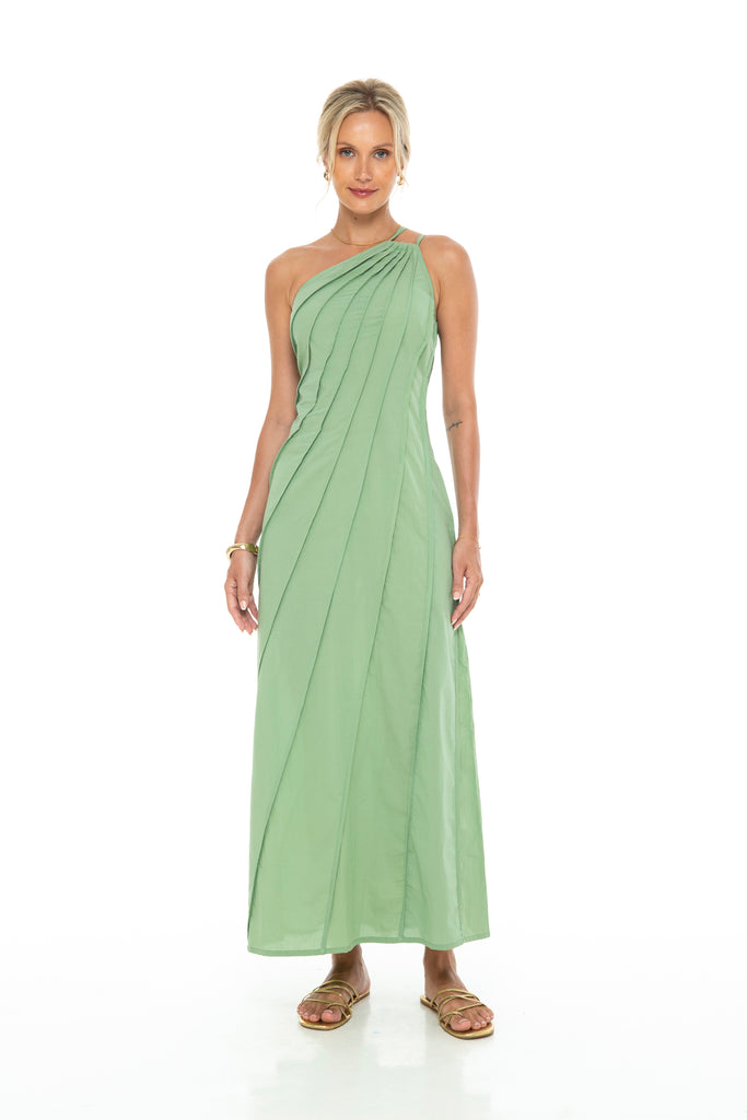 Piping One Shoulder Maxi Dress | Phie Collective Piping One Shoulder Maxi Dress | Phie Collective