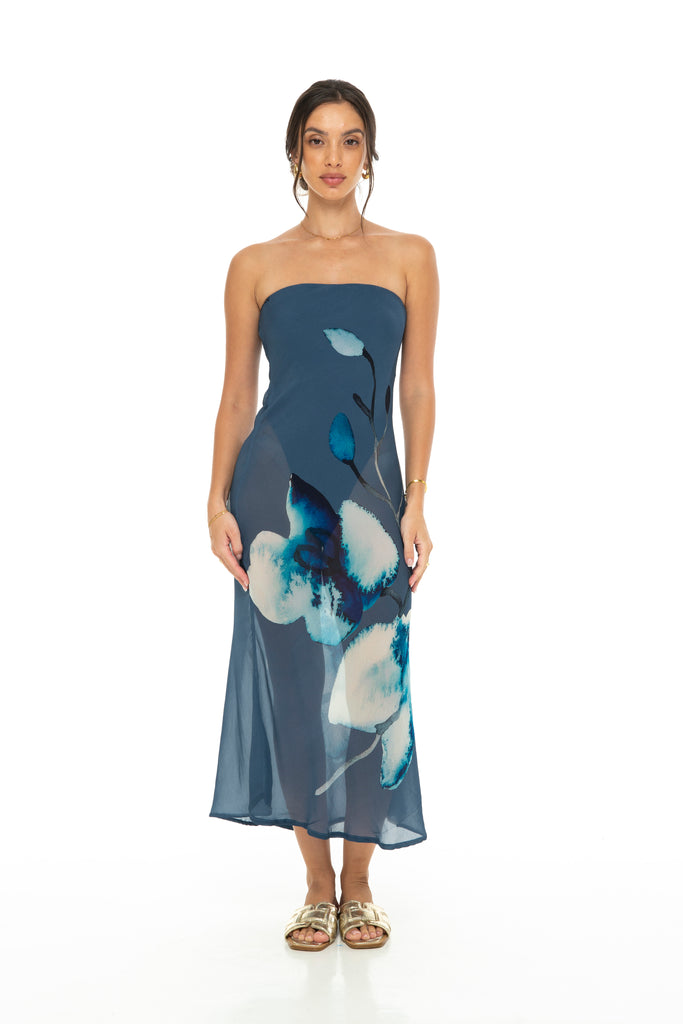 Orchid Tube Maxi Dress Indigo / Small Orchid Tube Maxi Dress Indigo / Small